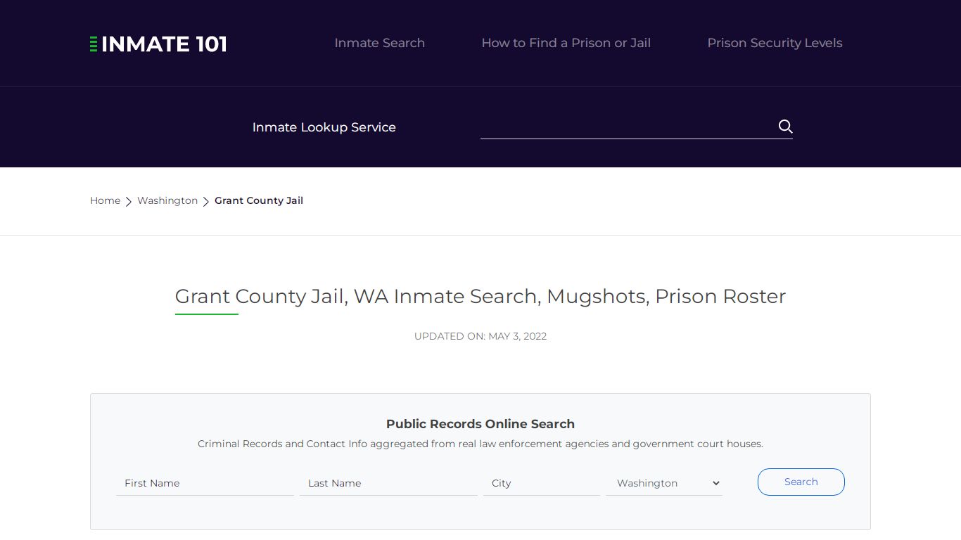 Grant County Jail, WA Inmate Search, Mugshots, Prison Roster