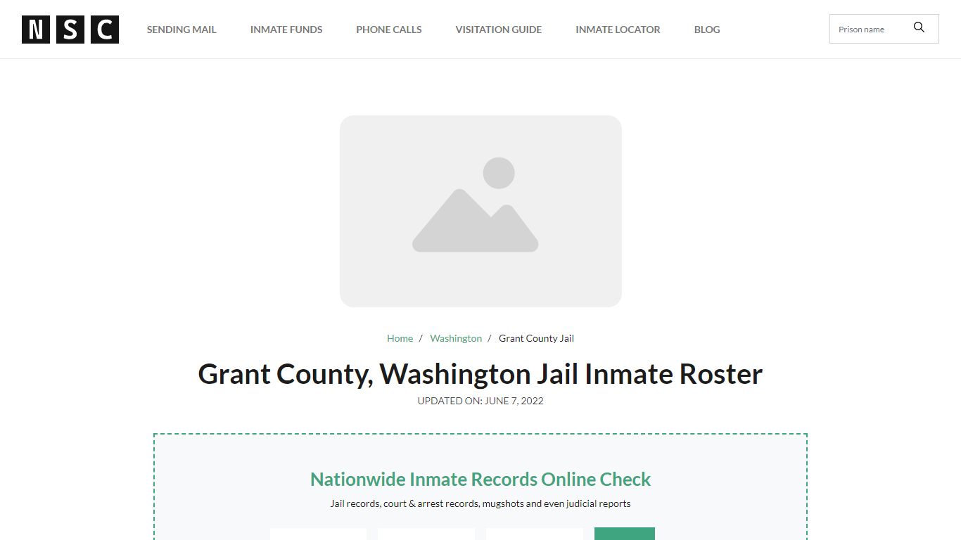 Grant County, Washington Jail Inmate List